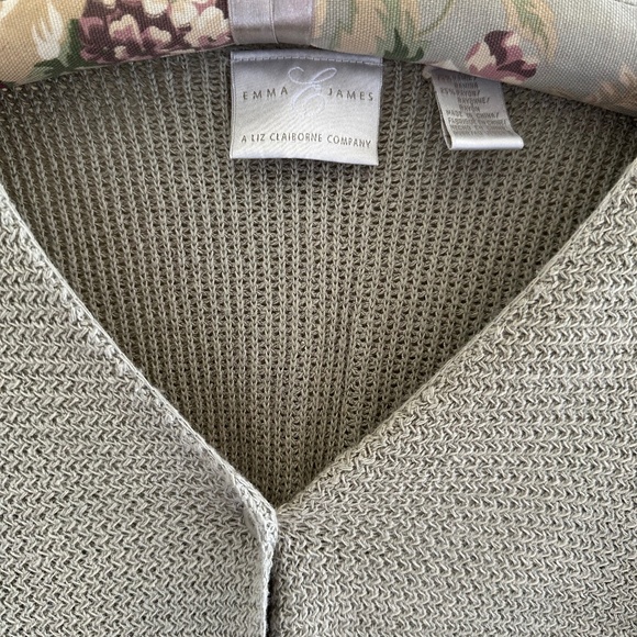 LIZ CLAIRBORNE COMPANY/EMMA JAMES KNIT CARDIGAN/XL-EUC - Picture 3 of 7